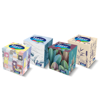 Kapesníky Velvet Cube 3 vrstvé, balení - 56 ks