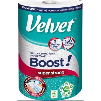Papírové utěrky Velvet Boost 3 vrstvé balení 150 útržků