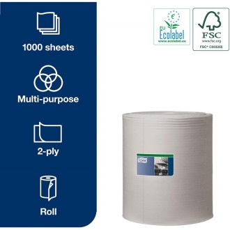 Tork Heavy-Duty 130060 papírová utěrka dvouvrstvá, návin 340 m, W1