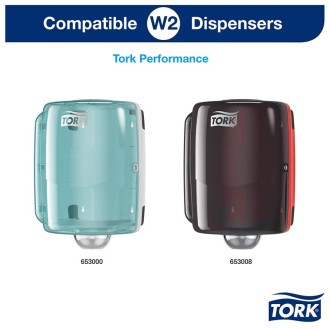 Tork Heavy-Duty 130081 průmyslová 3 vrstvá utěrka modrá, 350 útržků, W1,W2, balení 2 role