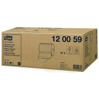 Tork Matic 120059, papírové ručníky v roli bílé Universal, extra dlouhá role, H1, karton = 6 rolí