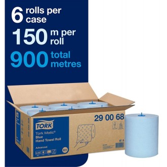 Tork Matic 290068 modré papírové ručníky v roli, H1, karton = 6 rolí