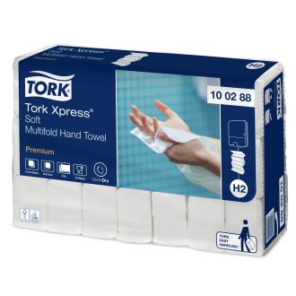 TORK Premium 100288/ 100888 skládané ručníky Soft, bílá, 2vr., 100% celulóza, 2310ks/kt, H2