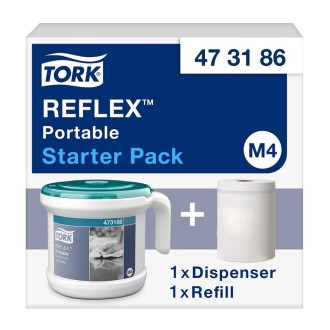 Tork Reflex 473186, přenosný zásobník na role se středovým odvíjením, M4