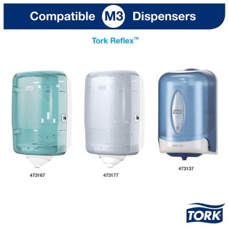Tork Reflex 473474, utěrka středové odvíjení mini bílá 2 vrstvá, návin 67 m, M3, karton = 9 rolí