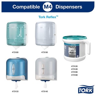 Tork Reflex 473480, papírová utěrka středovým odvíjením modrá, návin 270 m, M4, karton 6 rolí