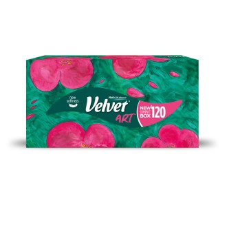 Velvet Art hygienické kapesníky v krabičce, 3 vrstvé, 120 ks