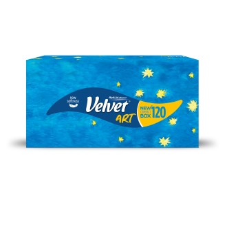 Velvet Art hygienické kapesníky v krabičce, 3 vrstvé, 120 ks