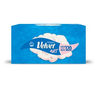 Velvet Art hygienické kapesníky v krabičce, 3 vrstvé, 120 ks