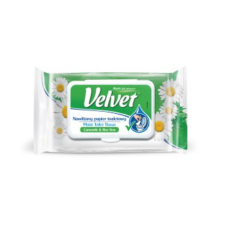 VELVET Vlhčený toaletní papír Camomile & Aloe Vera 42ks